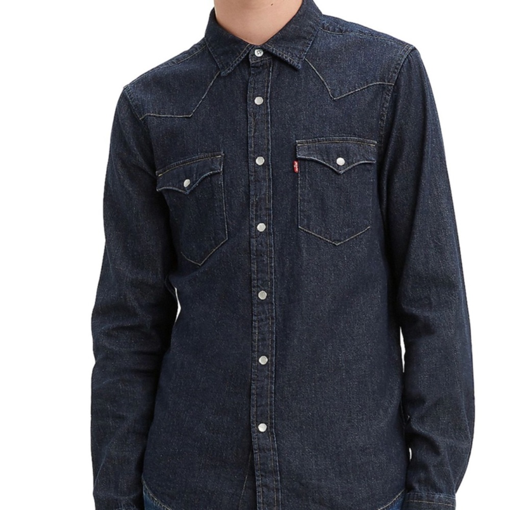 LEVI'S CLASSIC WESTERN STANDARD FIT SHIRT-MEN'S SMALL-LIKE NEW